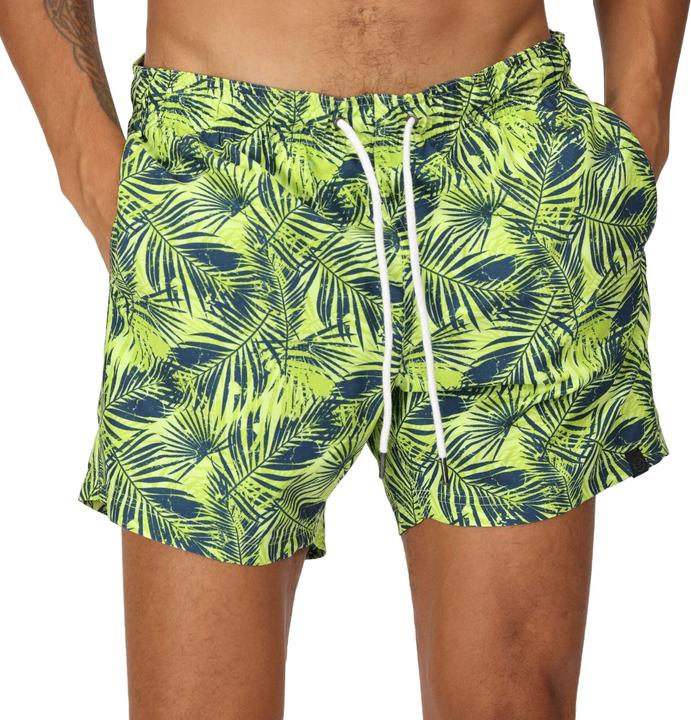 Actual product image Regatta Mens Loras Palm Print Swim Shorts (S)