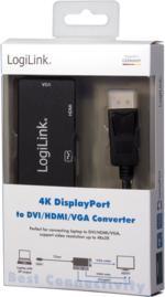 Produktbild LogiLink 4K DisplayPort Adapter (DVI, HDMI, VGA, 15 cm)