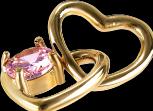Produktbild Hey Harper Locked Love Charm (14k Gold plattiert Edelstahl und PVD-Beschichtung)