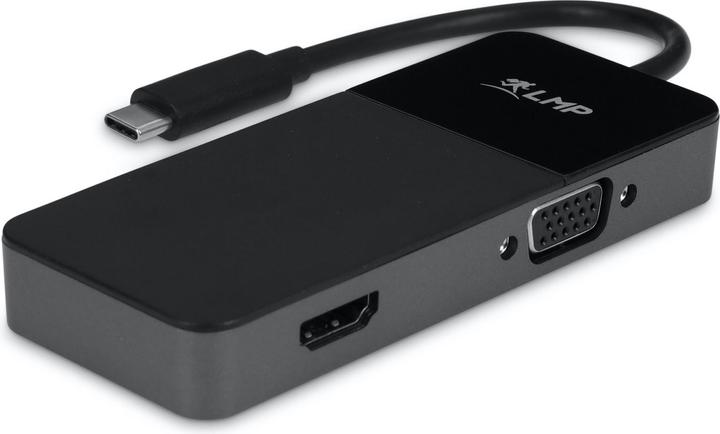 Actual product image LMP USB-C Dual Adapter (VGA, HDMI, USB-C, 9 cm)
