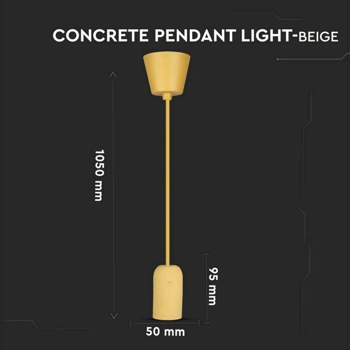 Image du produit V-TAC VT7668BE Lampe à suspendre en béton Beige (E27)