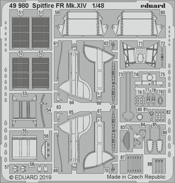 Immagine prodotto Eduard Spitfire FR Mk.XIV per Airfix