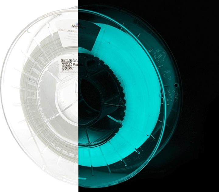 Actual product image PLA Glow in the Dark Blue 0.5kg 1.75mm (PLA, 1.75 mm, 500 g, Blue)