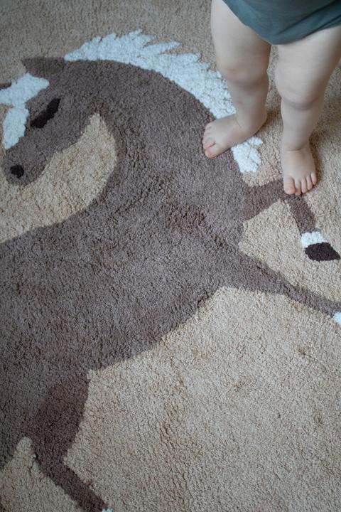 Actual product image Filibabba Tufted rug - Henry the horse (100 x 100 x 2 cm)