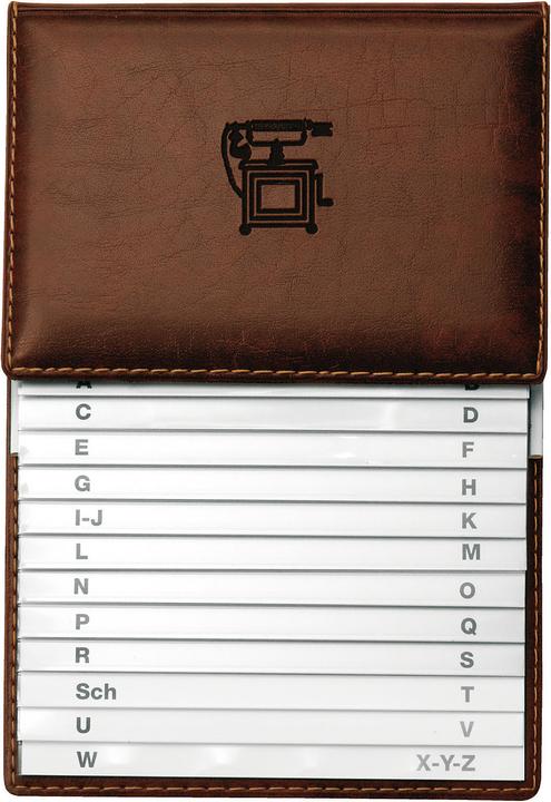 Actual product image Veloflex 5157760 - Telephone shed index 155 x 225 mm, with plastic index, made from soft foil, brown