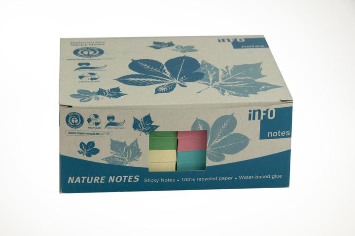 Produktbild Recycling Haftnotizen Standard 5655-88BOX farbsortiert 12 Blöcke (125 x 75 mm)