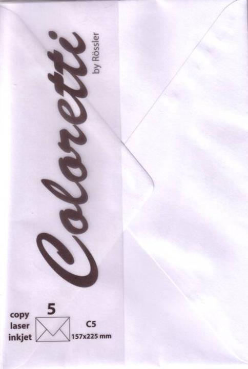 Productafbeelding Rössler 220711509 - Coloretti enveloppen, 80 g/m², DIN C5, wit, 5 st. (C5, 5 x)