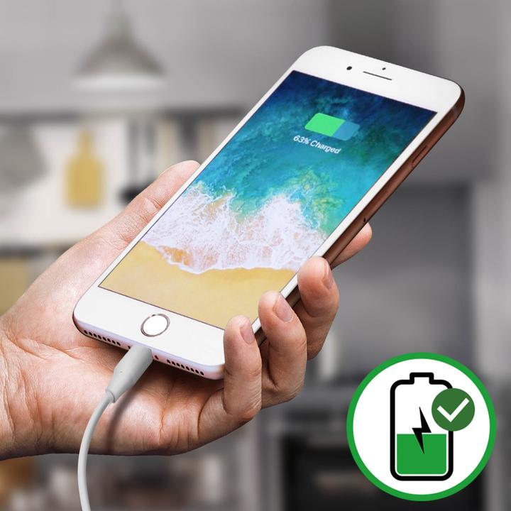 Image du produit - iPhone 8 Câble flexible avec connecteur de charge blanc (iPhone 8)