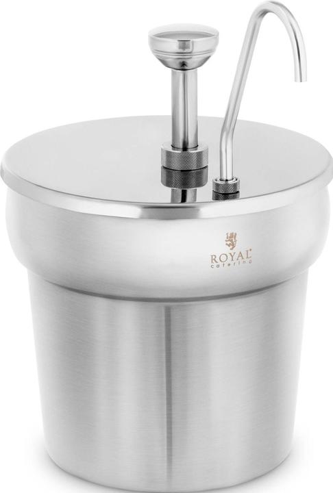 Royal Catering Saucenspender Pumpspender Dosierspender Senfspender Ketchup Edelstahl 6,6 l