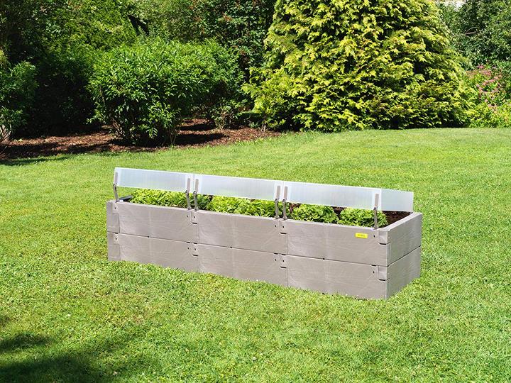 Actual product image Juwel Timber XXL raised bed, 16 building blocks, 3 thermal bonnets, wood look, 190x52x60 cm