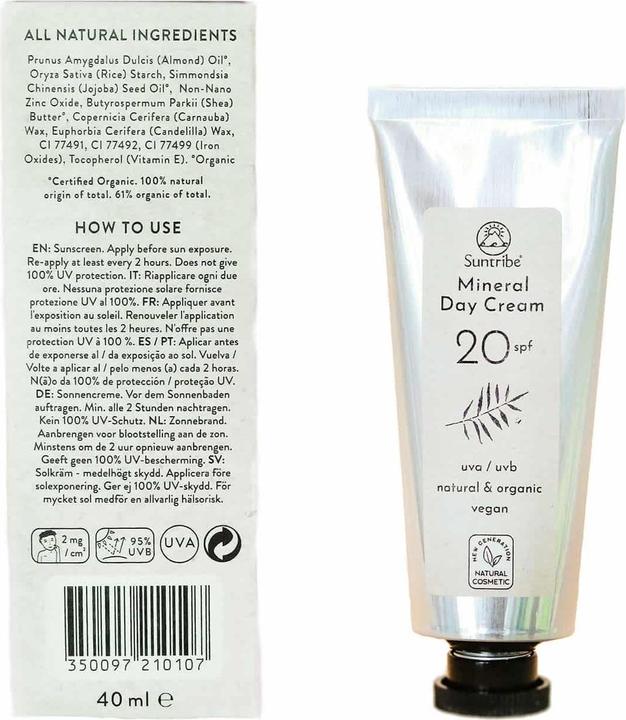 Produktbild Suntribe Mineralische Bio-Tagescreme (40 ml, Tagescreme, SPF 20)