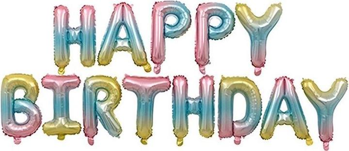Immagine prodotto Hermex Lettera di Buon Compleanno Palloncino in foil Ghirlanda di palloncini