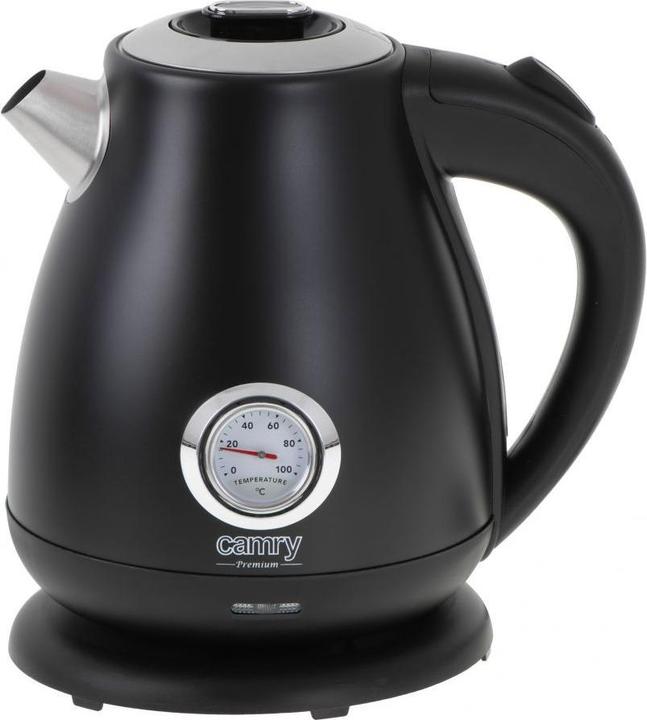 Produktbild Camry CR 1344 Electric kettle with a thermometer 1,7L, Black (1.70 l, EU-Stecker)