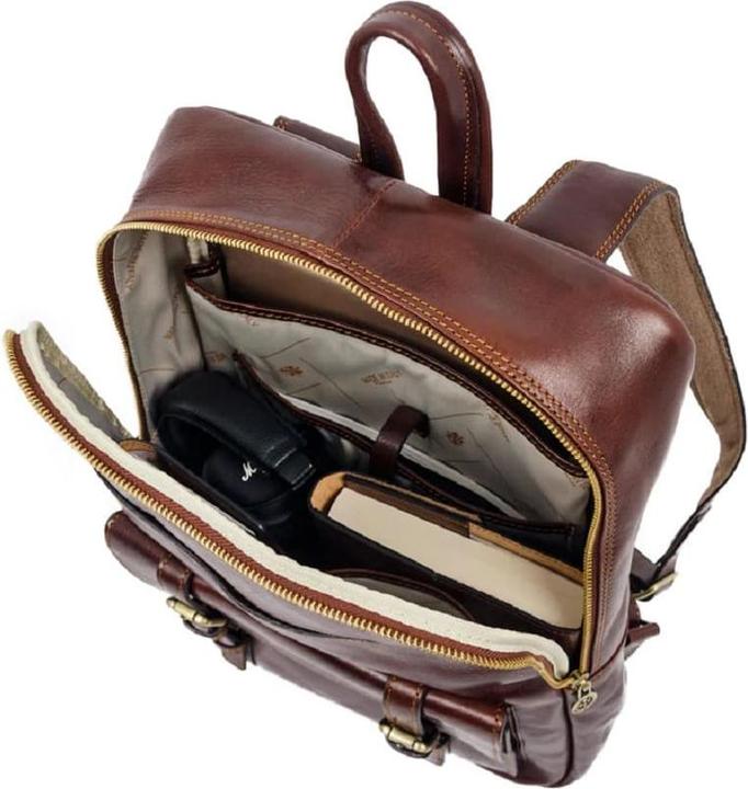 Image du produit Only-Bags.Store Grand sac à dos en cuir marron