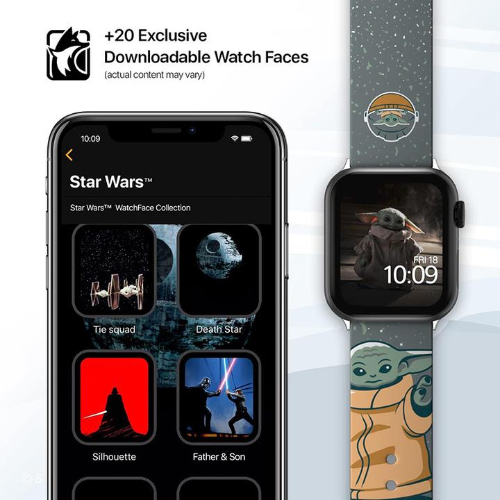 Actual product image Moby Fox Star Wars: The Mandalorian bracelet pour smartwatch The Child (Silicone)