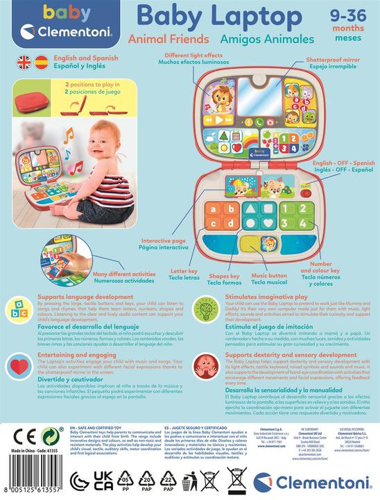 Immagine prodotto Clementoni Computer portatile per bambini (Olandese, Francese)