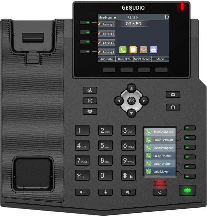 Actual product image Gequdio GX5+ IP phone set with mains adapter & headset