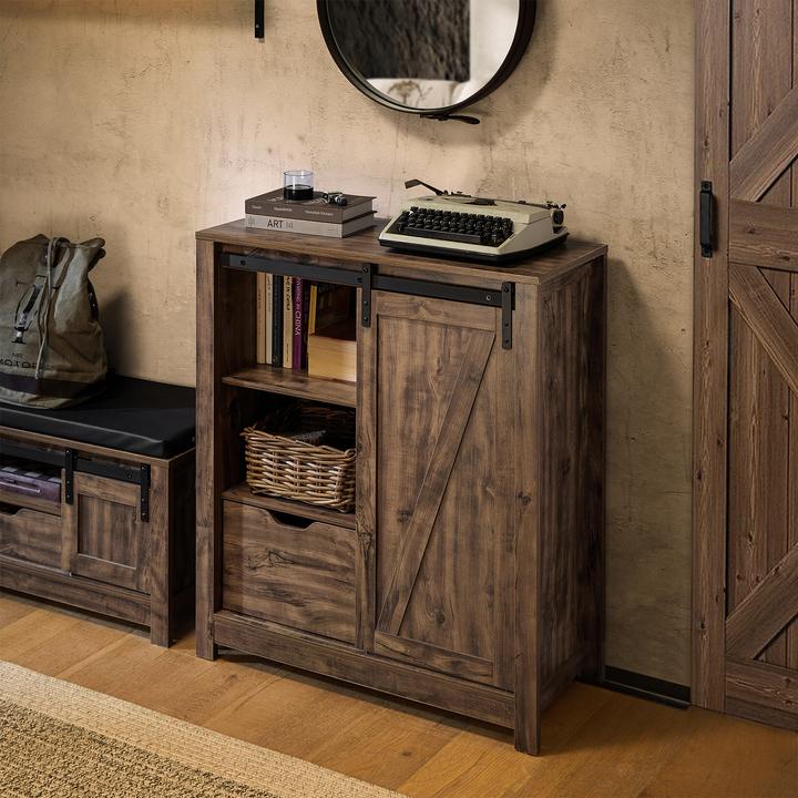 Actual product image SoBuy Sideboard with sliding door (80 x 92 x 35 cm)