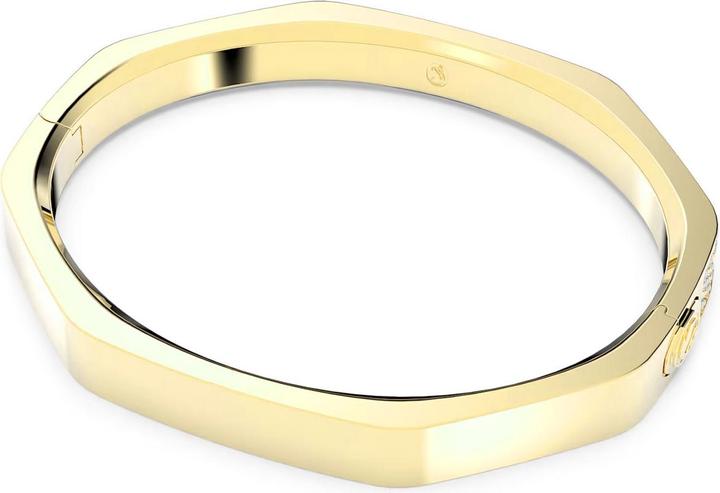 Produktbild Swarovski Dextera Armreif Achteckform Pavé Mittel Weiss Gold (Swarovski Metall)