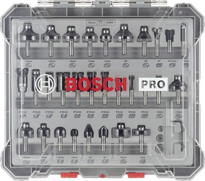 Actual product image Bosch Professional Zubehör Freehand burr set. 8 mm shank. 30 pieces