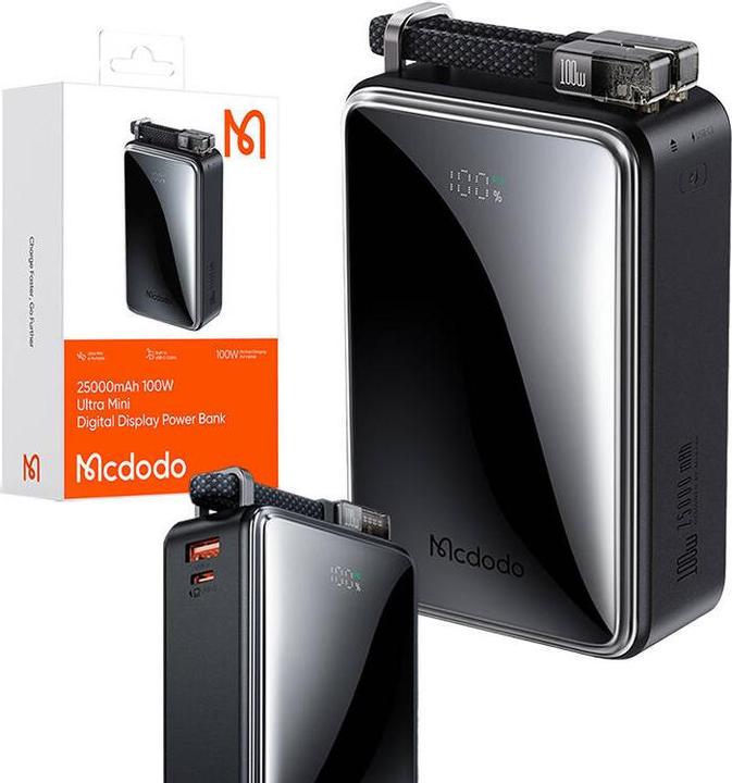 Produktbild Mcdodo Power Bank MC-0561 Digital Dis 25000mAh,100W (black) (25000 mAh, 100 W, 74 Wh)