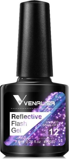 Venalisa Gellack Reflective Neon Disco Gel BD12 (Dunkel-Violet, Gel-Effekt Nagellack)