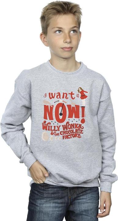 Produktbild Willy Wonka & the Chocolate Factory Verruca Salt I Want It Now Sweatshirt Jungen (140, 146)