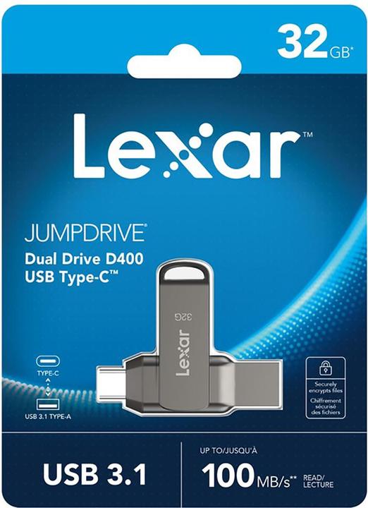 Produktbild Lexar JumpDrive Dual Drive D400 (32 GB, USB-C, USB-A)