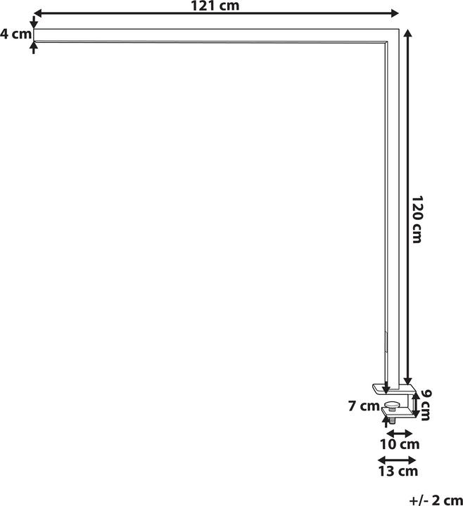 Immagine prodotto Beliani Lampada da scrivania LED in metallo argento fissabile OCTANT (10800 lm, E27)