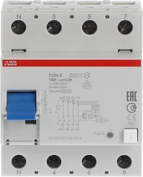 Produktbild ABB F204B-125/0,3L FI-Schutzschalter allstromsens 125A 300mA