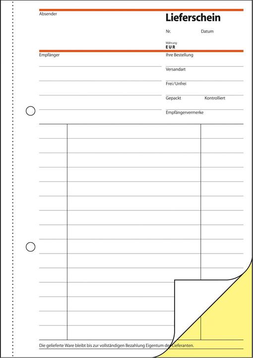 Actual product image Sigel Delivery note form Paper format: DIN A5 Carbonless: Yes (40 x)