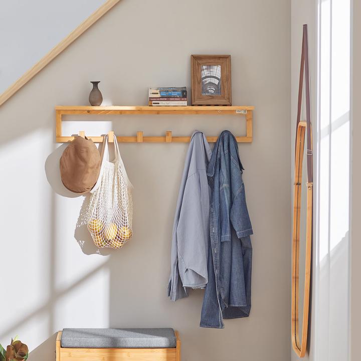 Produktbild SoBuy Wandgarderobe mit 6 Kleiderhaken