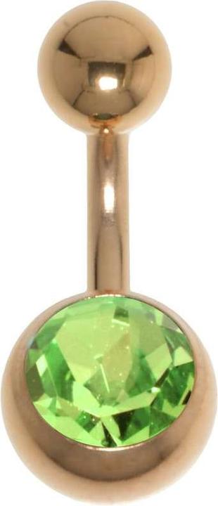 Immagine prodotto Bijouteria Piercing ventre (Acciaio chirurgico 316L, Rivestimento in PVD (colore oro), Cristallo premium)