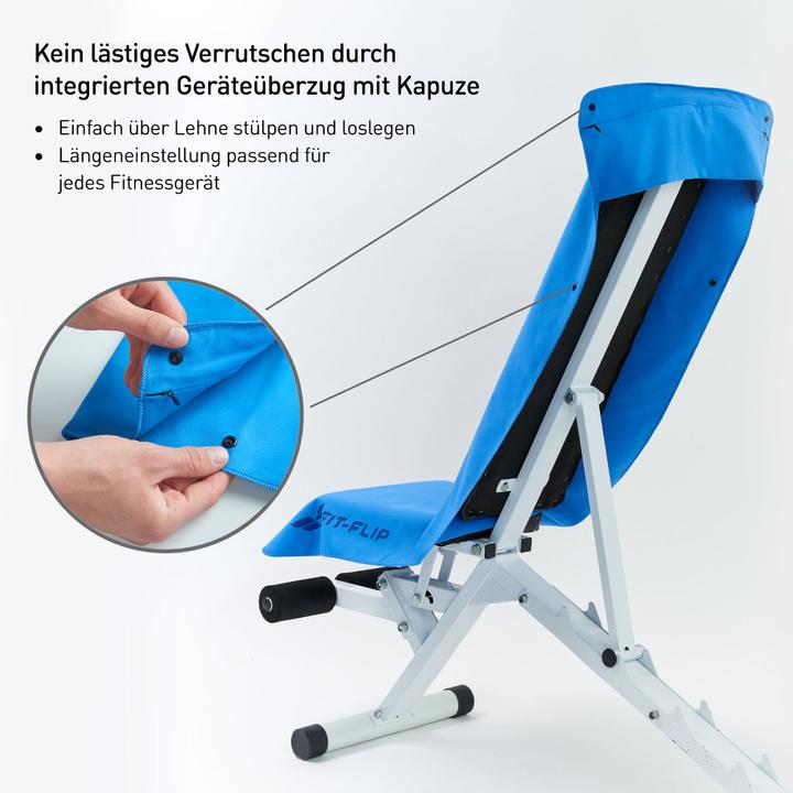 Immagine prodotto Fit-Flip Fitnesshandtuch Mikrofaser mit Reissverschlusstasche 130x48cm (130 x 48 cm)