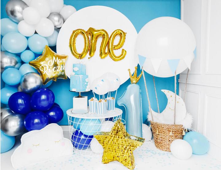 Actual product image Partydeco Arch of Balloons Blue and Silver (1 x)