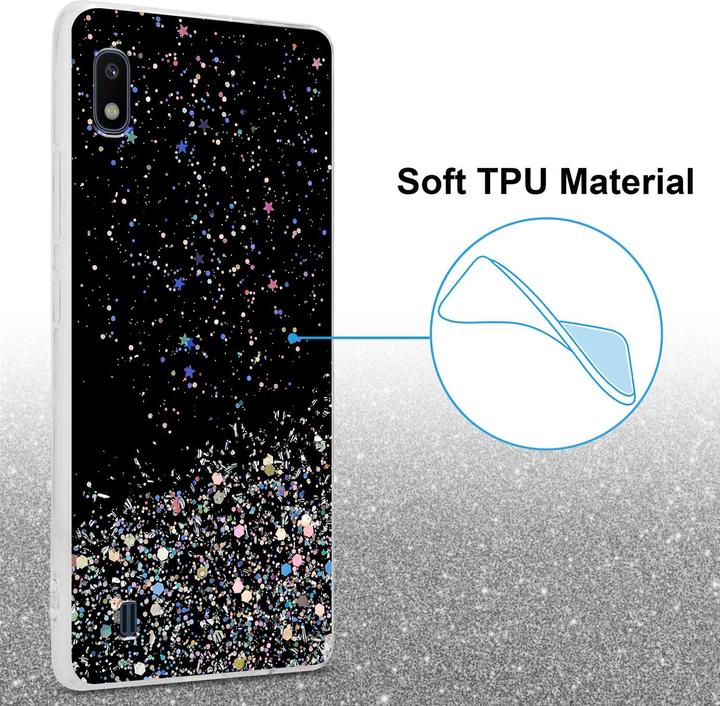 Actual product image Cadorabo TPU cover sparkling glitter (HTC One M10, Samsung Galaxy A10)