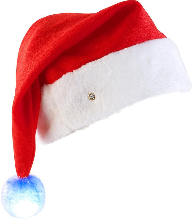 Produktbild Infactory LED-Nikolausmütze mit leuchtendem Bommel