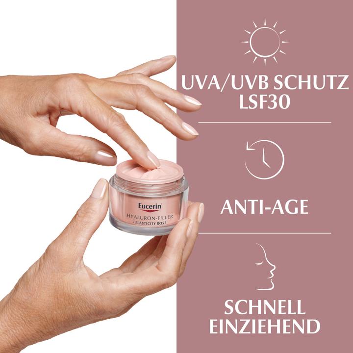 Immagine prodotto Eucerin HYALURON-FILLER ELASTICITY Day Care Rosé SPF 30 (50 ml, Crema da giorno, SPF 30)