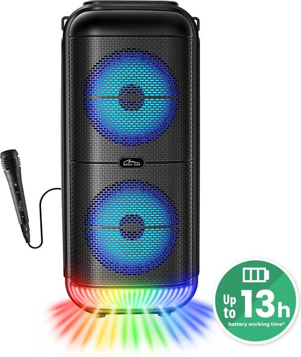 Image du produit Media-Tech Haut-Parleurs Bt Power Audio Disco Mt3183 (13 h, Fonctionnement sur piles)