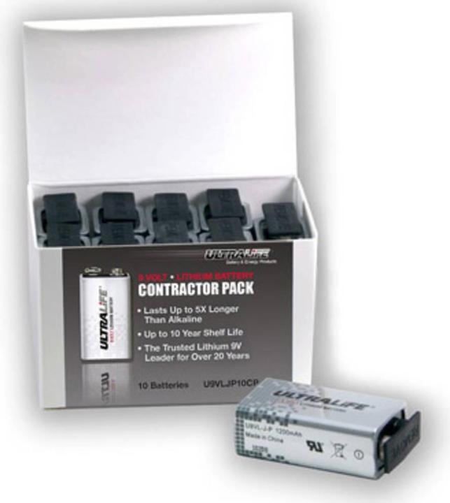 Ultralife 9 V Block-Batterie Lithium U9V (10 Stk., 9V Block, 1200 mAh)