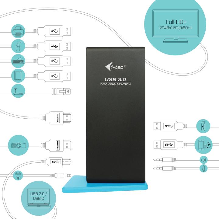 Image du produit i-tec Dual HDMI (USB-C, 9 Ports)