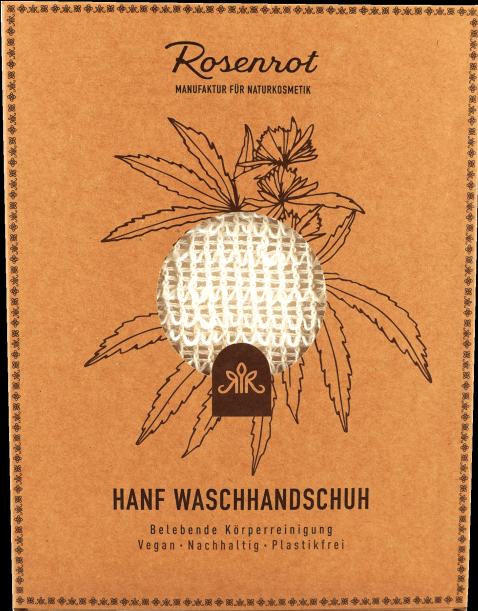 Produktbild Rosenrot Hanf Waschhandschuh