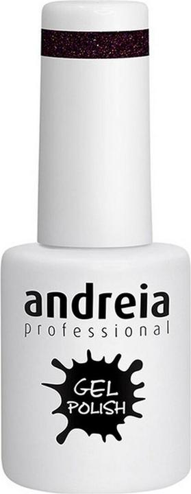 Andreia Smalto Gel Semi-Permanente Colore 242 Viola Glitter - Sfumature di Grigio Metallico 10. (242, Smalto per unghie effetto gel)