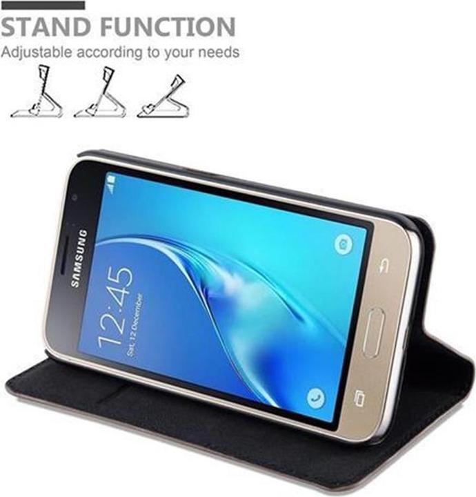 Actual product image Cadorabo Book Invisible Magnet Cover (Samsung Galaxy J1 (2016))