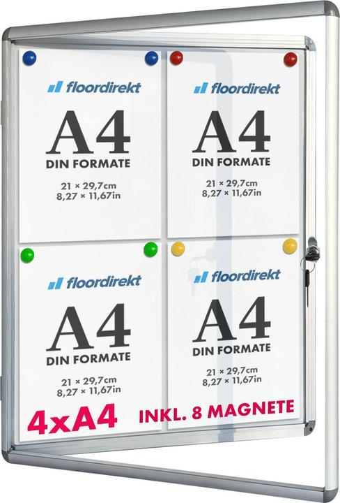 Produktbild Master of Boards Schaukasten PremiumMaster of Boards, AcrylglasTür, Für 4 x A4
