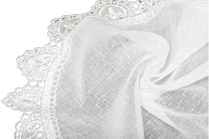 Produktbild Hubatka Tagvorhang Vitrage zum Aufhängen 95 cm x 110 cm, Weiss (95 x 110 cm)