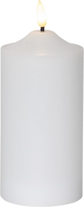 Star Trading LED candle Pillar flame 7.5 cm x 17 cm, White (1 x)
