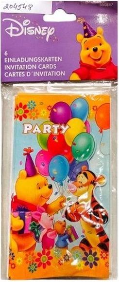 Immagine prodotto Winnie the Pooh Inviti Misura Confezione 6 (6 pz.)