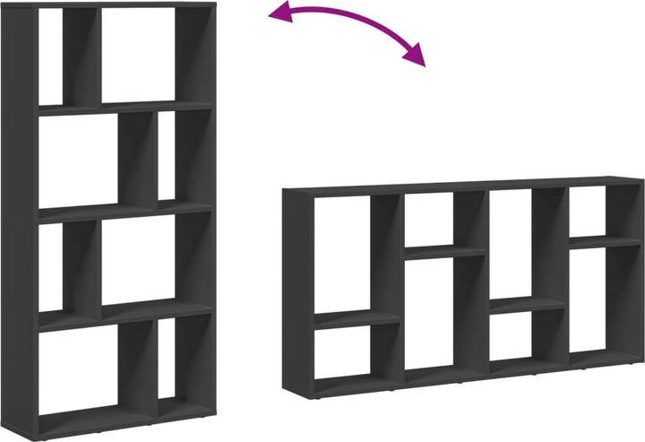 Actual product image VidaXL Bookcase Room divider Standing shelf File shelf Office shelf Wall shelf Black (60 x 20 x 120 cm)