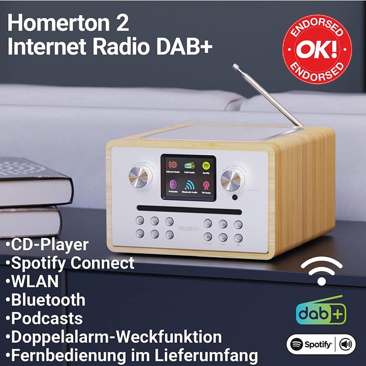 Produktbild Majority Homerton 2 (FM, DAB+, WLAN, Bluetooth)